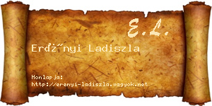 Erényi Ladiszla névjegykártya